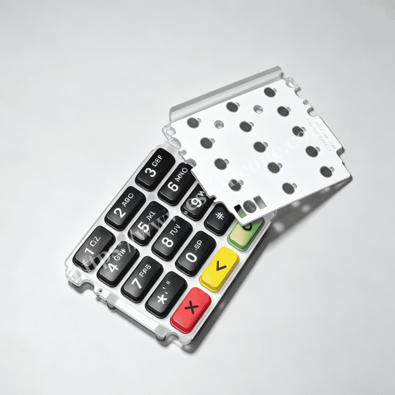 POS Terminal IMD Silikone tastatur med In-Mould dekoration