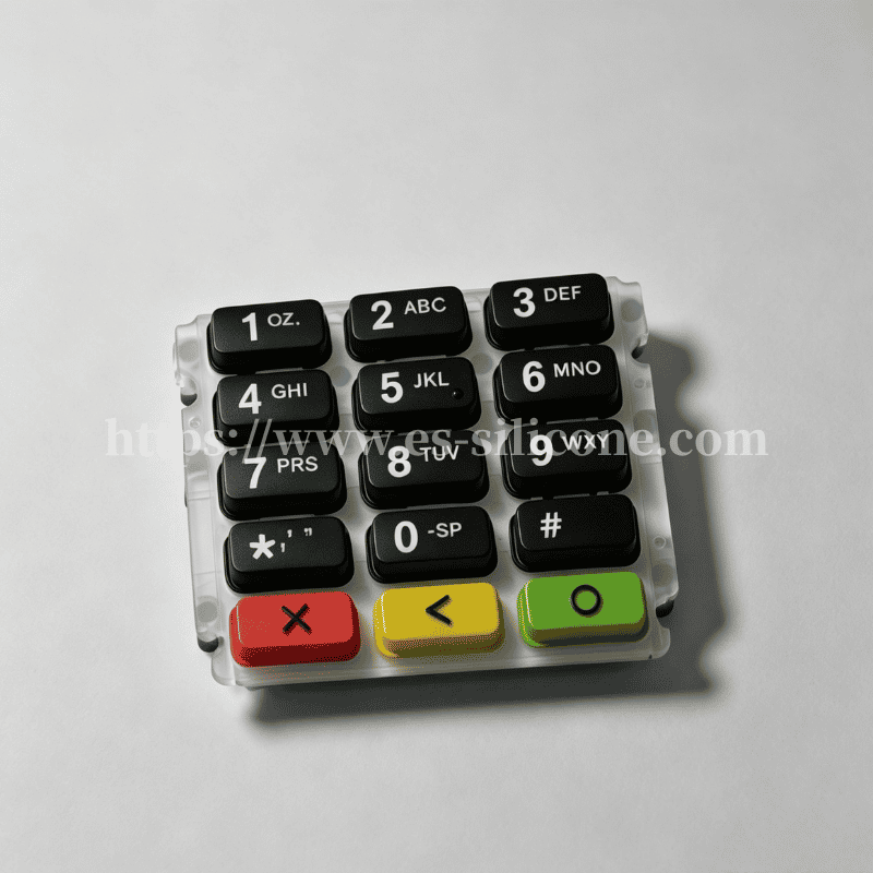 POS Terminal IMD Silikone tastatur med In-Mould dekoration