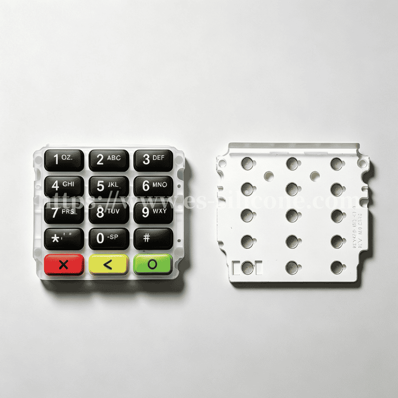 POS Terminal IMD Silikone tastatur med In-Mould dekoration