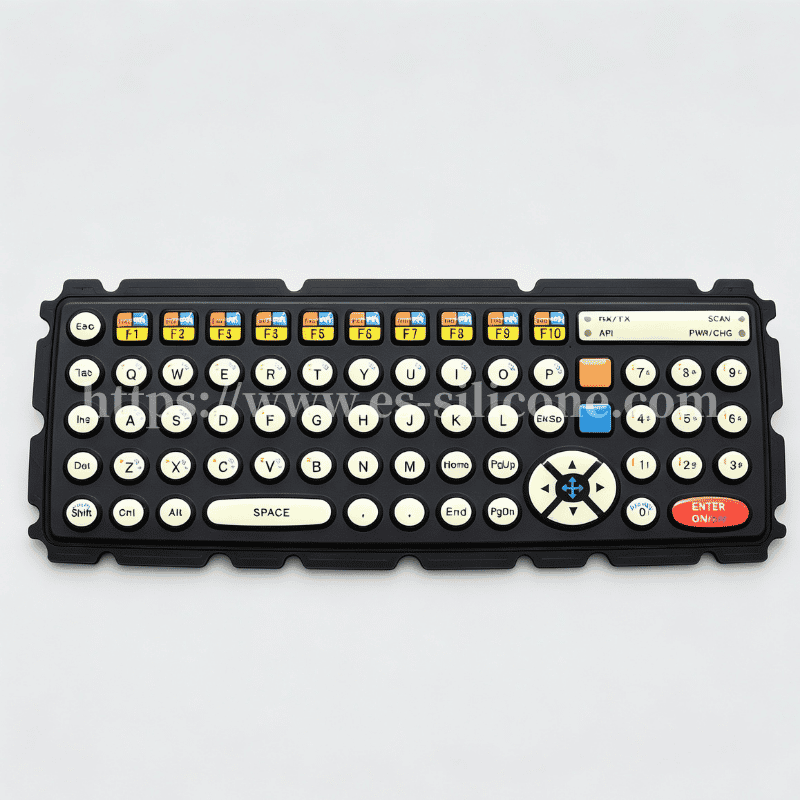 Anti-stain silikone tastatur til dataterminaler