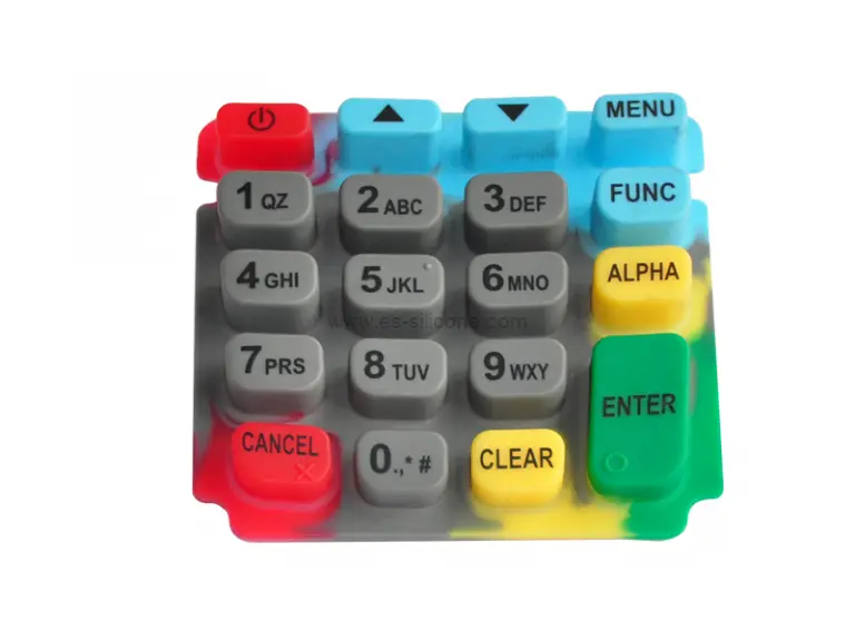 Flerfarvet silikone tastatur